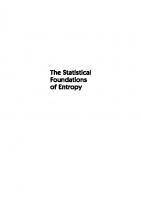 The Statistical Foundations Of Entropy
 9813234121, 9789813234123