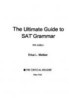 The Ultimate Guide to SAT Grammar [5 ed.]
 9781733589536