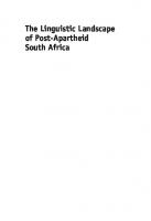 TheLinguistic Landscape of Post-Apartheid South Africa: Politics and Discourse
 9781783095810