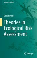 Theories in Ecological Risk Assessment
 9819903084, 9789819903085