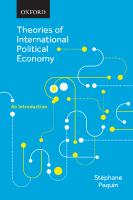 Theories of International Political Economy: An Introduction
 0199018960, 9780199018963