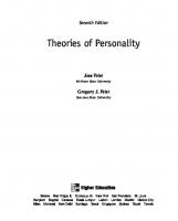 Theories of Personality [7 ed.]
 0073382701, 9780073382708