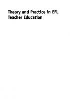Theory and Practice in EFL Teacher Education: Bridging the Gap
 9781847695260