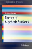 Theory of Algebraic Surfaces [1st ed.]
 9789811573798, 9789811573804