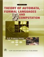 Theory of Automata Formal Languages and Computation
 9788122415087, 9788122423341, 8122415083