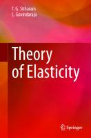 Theory of Elasticity
 9813346493, 9789813346499