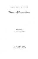 Theory of prepositions [1st ed]