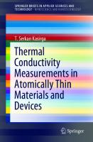 Thermal Conductivity Measurements in Atomically Thin Materials and Devices [1 ed.]
 9789811553479, 9789811553486