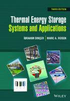 Thermal Energy Storage Systems and Applications [3 ed.]
 1119713153, 9781119713159