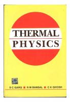 Thermal Physics : Kinetic Theory, Thermodynamics and Statistical Mechanics [2nd ed.]
 9781259003356