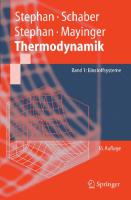 Thermodynamik: 1: Einstoffsysteme. Grundlagen und technische Anwendungen (Springer-Lehrbuch) (German Edition)
 3540642501, 9783540642503