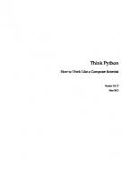 Think Python How to Think Like a Computer Scientist [2.0.12 ed.]