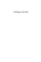 Thinking in the Dark: Cinema, Theory, Practice
 9780813566306