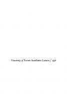 Three Lectures: University of Toronto Installation Lectures, 1958
 9781487595623