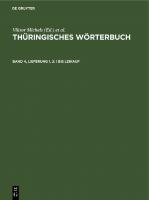 Thüringisches Wörterbuch: Band 4, Lieferung 1, 2 I bis Leikauf [Reprint 2022 ed.]
 9783112616109, 9783112616093