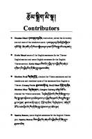 Tibetan-English, English-Tibetan Dictionary