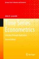 Time Series Econometrics: Learning Through Replication (Springer Texts in Business and Economics) [2 ed.]
 303137309X, 9783031373091