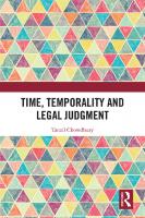 Time, Temporality and Legal Judgment
 1138324507, 9781138324503