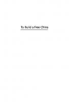To Build a Free China: A Citizens Journey
 9781626375918