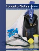 Toronto Notes for Medical Students
 0980939720, 9780980939729