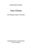 Totus Christus Die Theologie Georges V. Florovskys