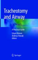 Tracheotomy and Airway: A Practical Guide [1st ed.]
 9783030443139, 9783030443146