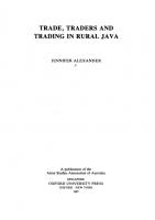Trade, Traders and Trading in Rural Java