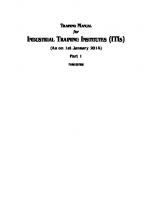 Training Manual for Industrial Training Institutes - Part 1 [3 ed.]
 9351341577, 9789351341574