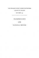 Transportation and National Defense [Reprint 2016 ed.]
 9781512808544