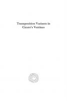 Transposition Variants in Cicero's Verrines
 9781463222253
