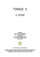 Türkçe 5. 2. Kitap