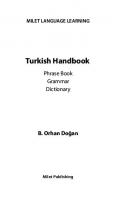 Turkish Handbook for English Speakers (Handbook series)
 1840594969, 9781840594966