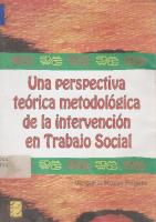 Una Perspectiva Teorico Metodologica De La Intervencion En Trabajo Social