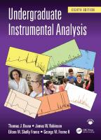Undergraduate Instrumental Analysis [8 ed.]
 2022041820, 9781032036915, 9781032036953, 9781003188544