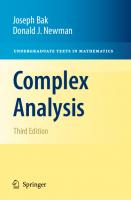 Undergraduate Texts in Mathematics Complex Analysis [Third Edition]
 9781441972873