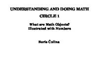 UNDERSTANDING AND DOING MATH - CIRCLE 1: What are Math Objects? Illustrated with Numbers
 9789538387050, 9789538387067, 9538387066