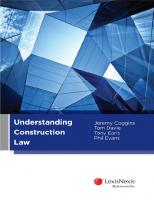 Understanding construction law [[1st edition].]
 9780409341645, 0409341649