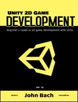 Unity 2D Game Development: Beginner's Guide to 2D Game Development with Unity