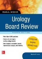Urology board review [4 ed.]
 9780071799263, 0071799265, 9781299825789, 1299825788