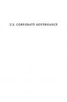 U.S. Corporate Governance
 9780231519984