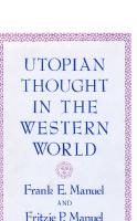 Utopian Thought in the Western World
 9780674040564