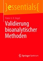 Validierung bioanalytischer Methoden [1. Aufl.]
 9783658319519, 9783658319526