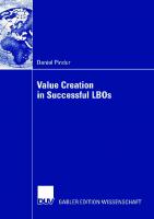 Value Creation in Successful LBOs
 3835008528, 9783835008526