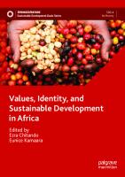 Values, Identity, and Sustainable Development in Africa (Sustainable Development Goals Series)
 3031129377, 9783031129377