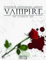 Vampire 20th Anniversary Edition: The Classical Age