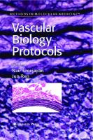Vascular Biology Protocols (Methods in Molecular Medicine, 139)
 9781588295743, 1588295745