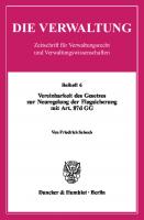 Vereinbarkeit des Gesetzes zur Neuregelung der Flugsicherung mit Art. 87d GG [1 ed.]
 9783428524112, 9783428124114