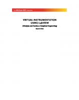 Virtual instrumentation using LabVIEW : principles and practices of graphical programming [2 ed.]
 9780070700284, 0070700281
