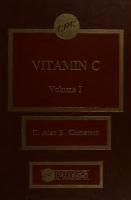 Vitamin C : Volume I ( Orthomolecular Medicine ) [1 ed.]
 0849348439, 9780849348433