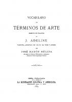 Vocabulario De Terminos De Arte (1887)